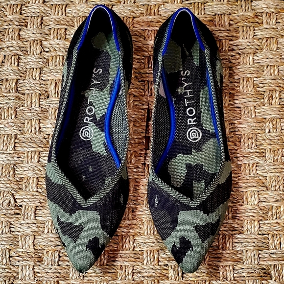 Rothy's Green Camouflage Pointed Flats - Picture 7 of 7